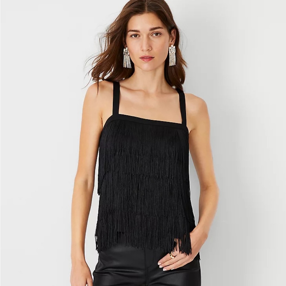 Ann Taylor Tiered Fringe Top